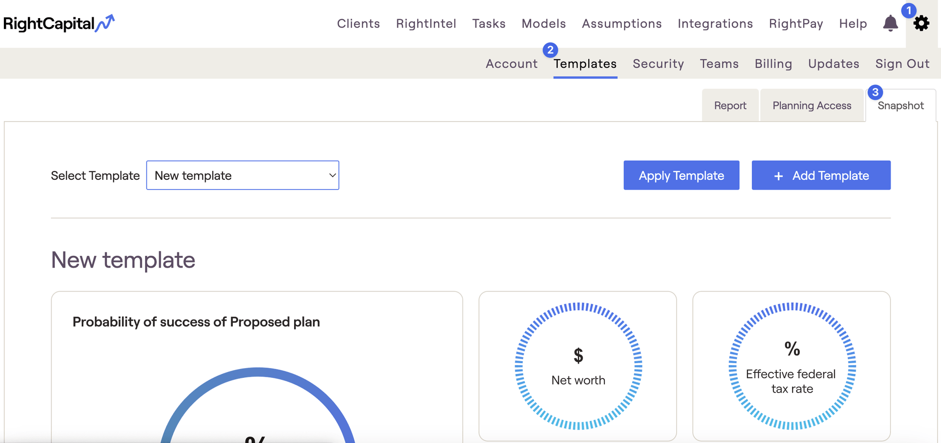 Snapshot Templates RightCapital Help Center