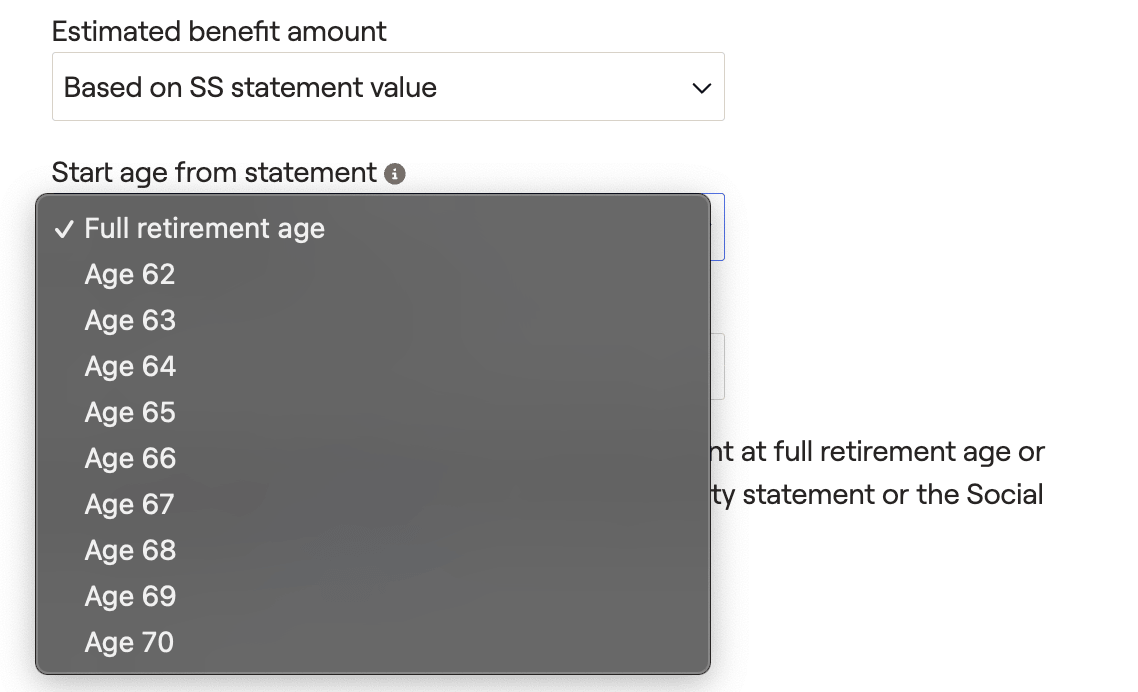 Social Security Overview - RightCapital Help Center
